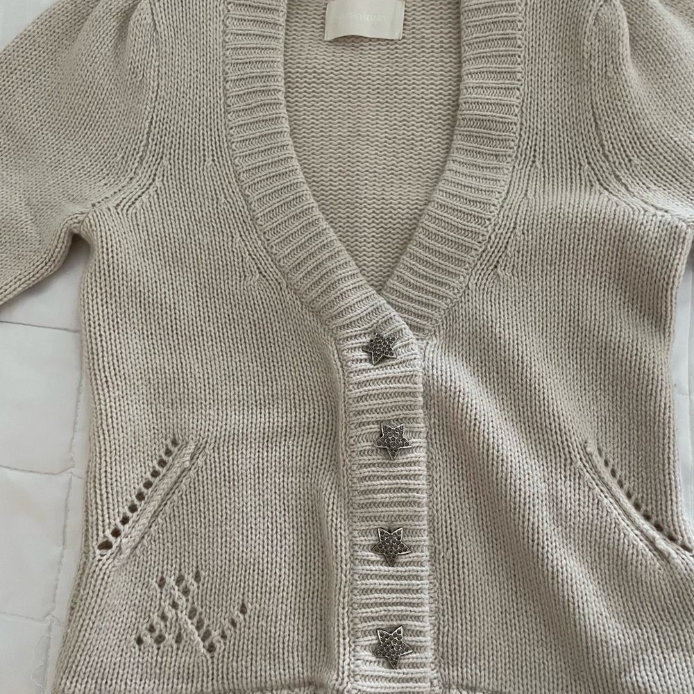 Zadig & Voltaire Beige Cardigan with Star Buttons